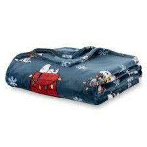 Berkshire Blanket Christmas Blanket Plush Chirstmas Navy,60 in x 70 in
